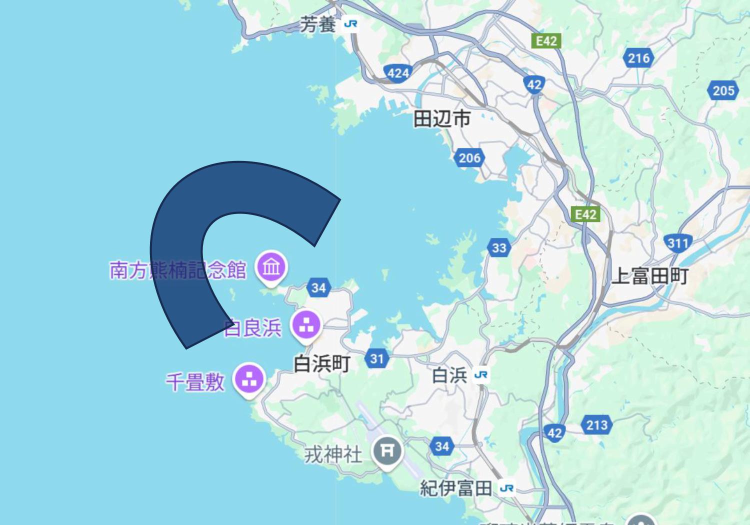 海域図（南紀白浜）