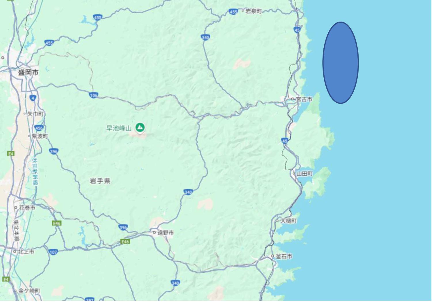 海域図（岩手沖）